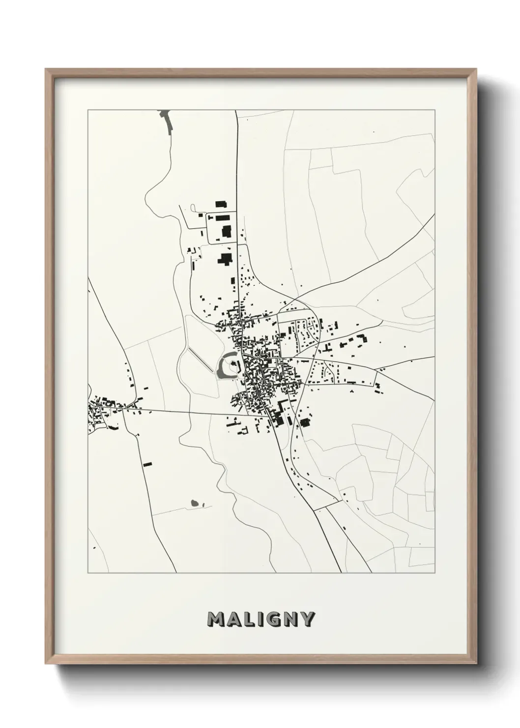 Un poster carte Maligny