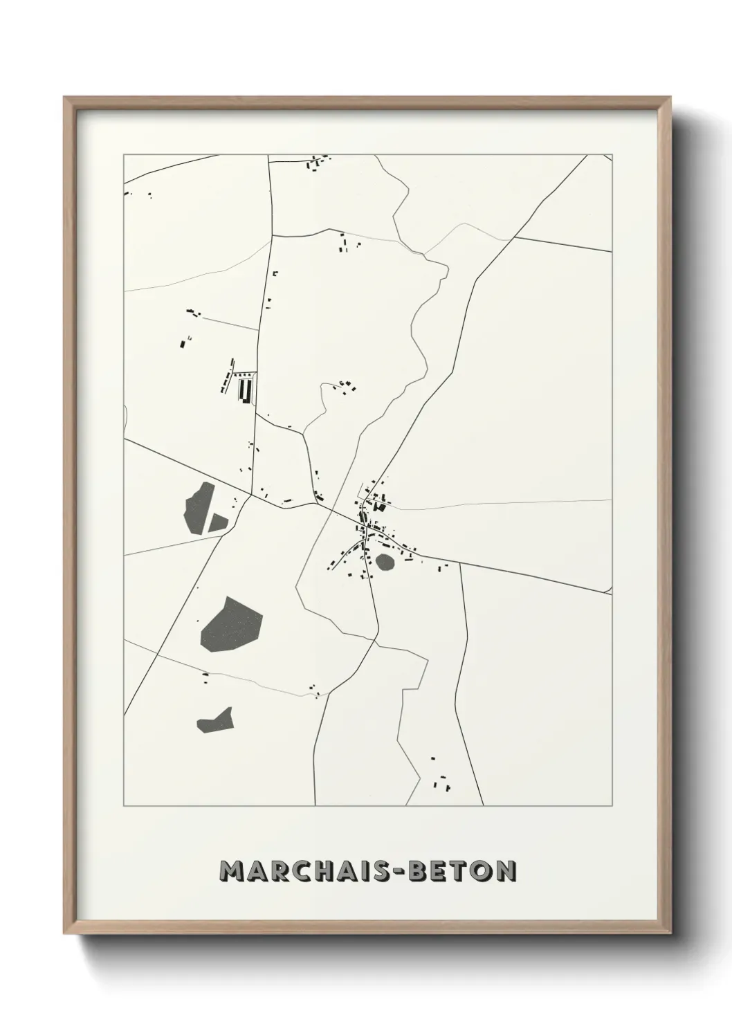 Un poster carte Marchais-Beton