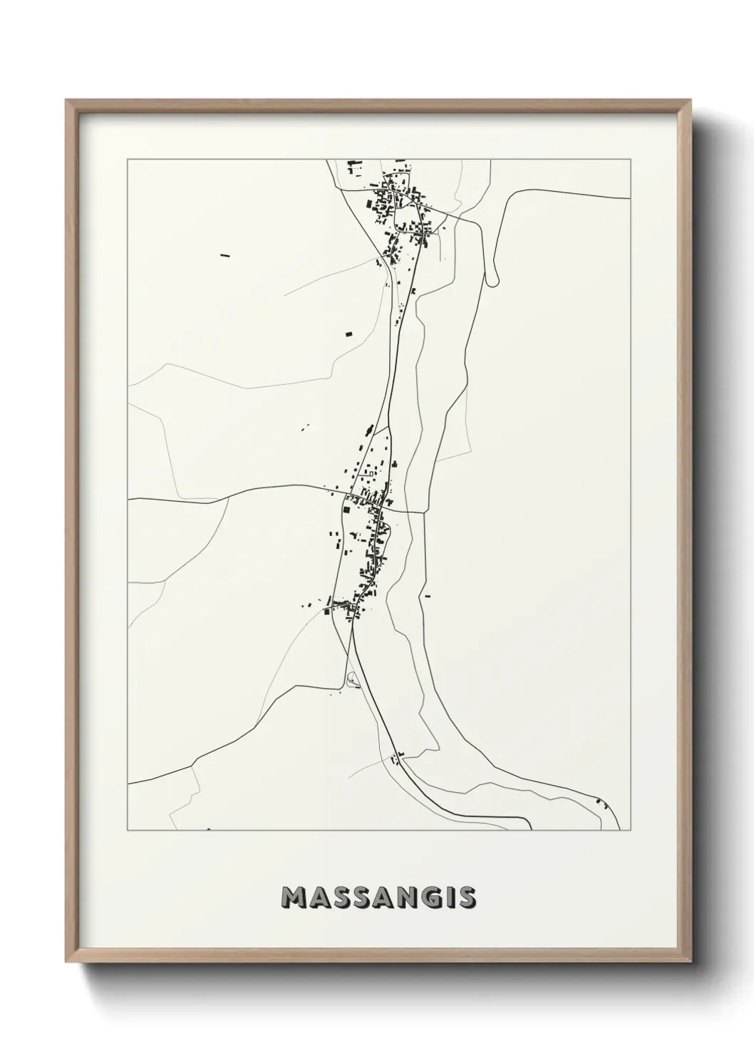 Un poster carte Massangis