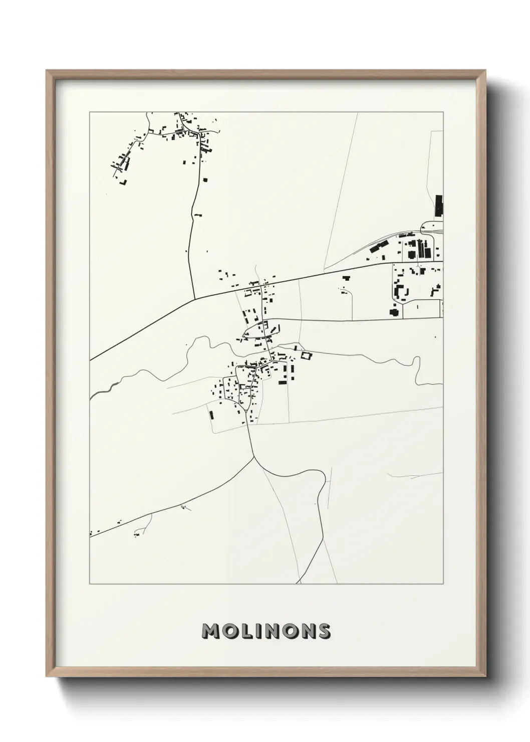 Un poster carte Molinons