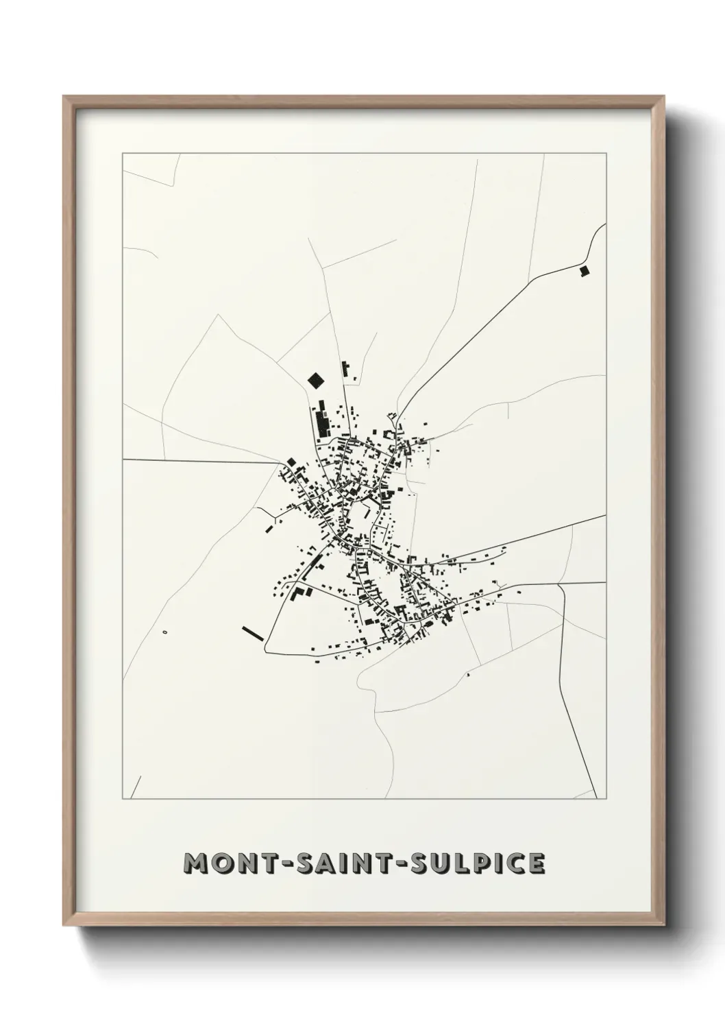 Un poster carte Mont-Saint-Sulpice