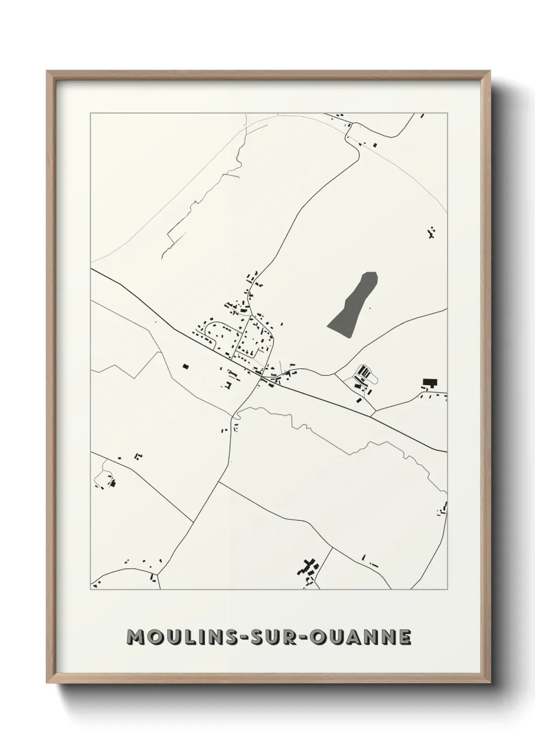 Un poster carteMoulins-sur-Ouanne
