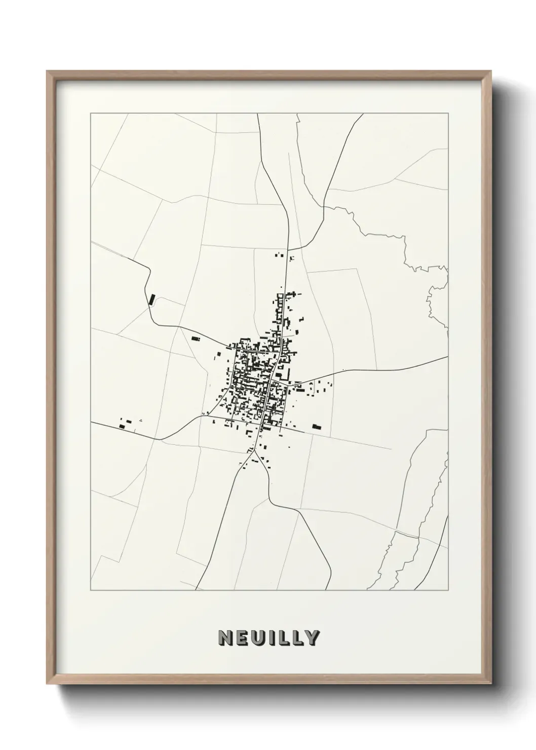 Un poster carte Neuilly