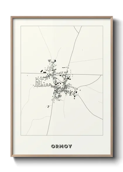 Une affiche de carte sur Ormoy