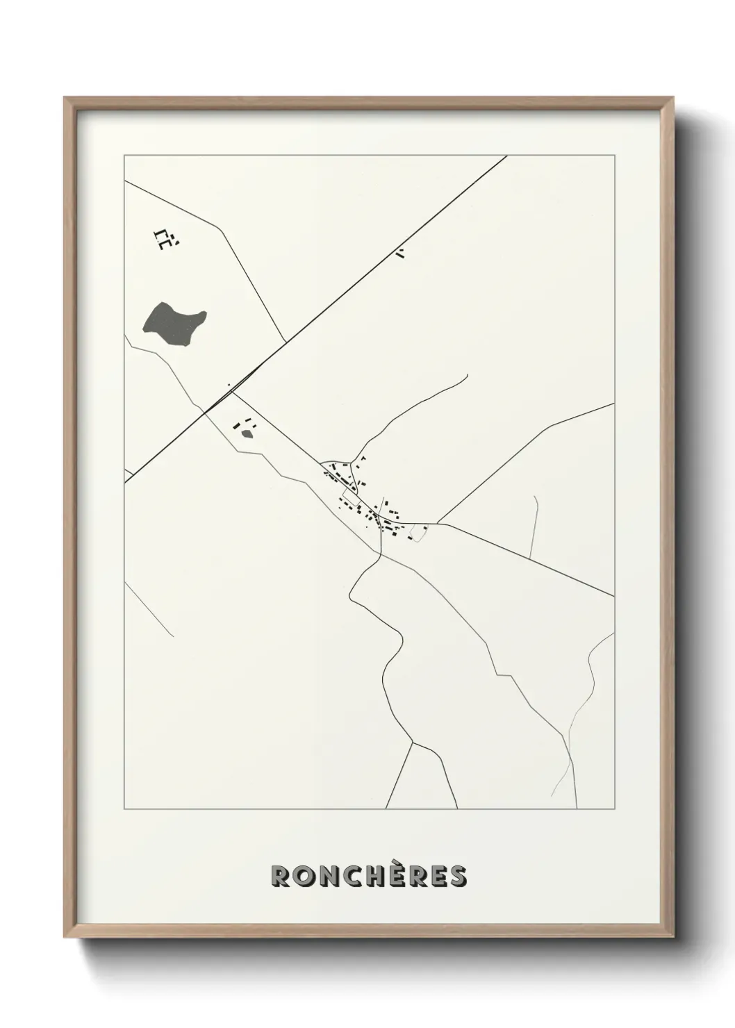 Un poster carte Ronchères