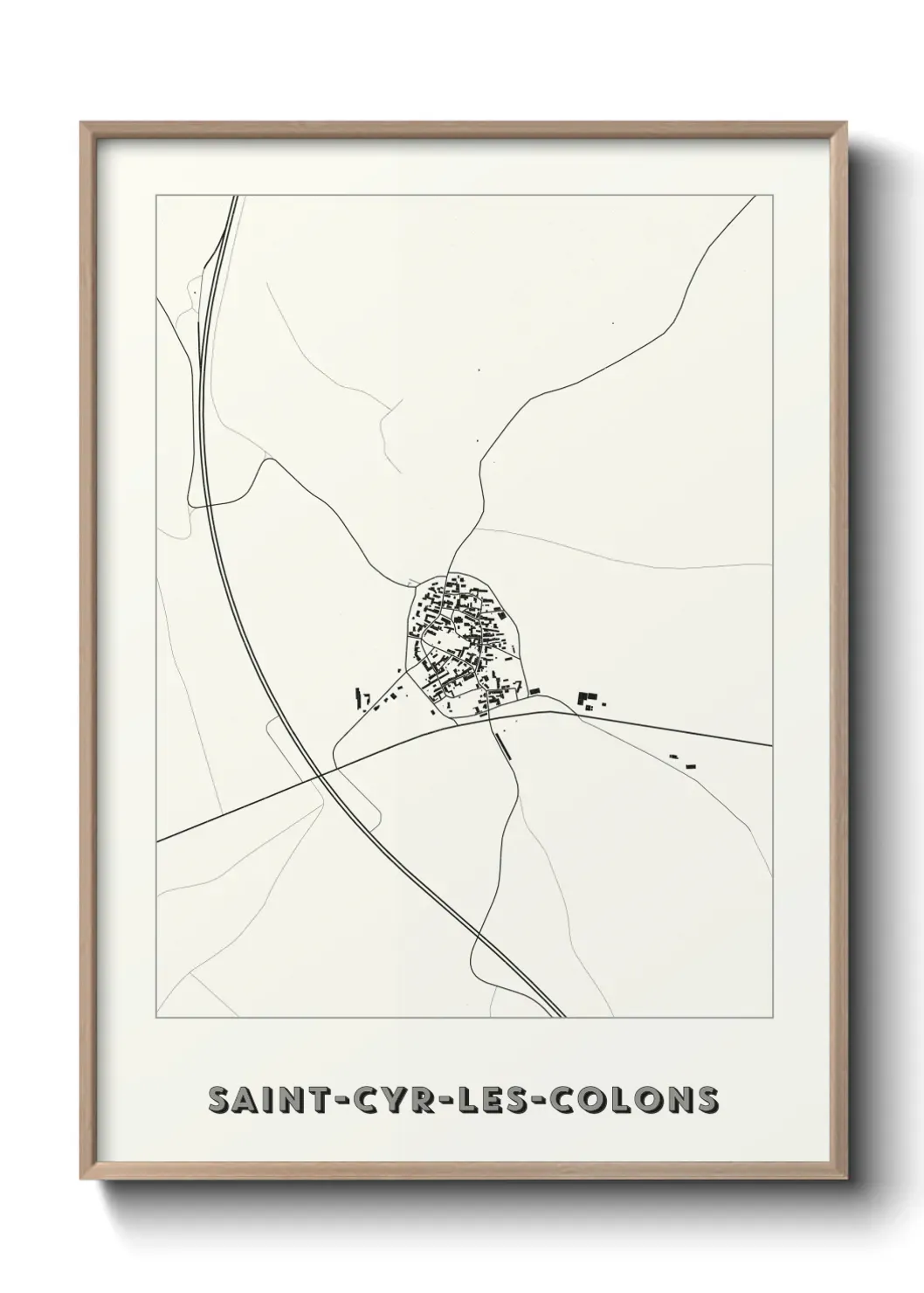 Un poster carte Saint-Cyr-les-Colons