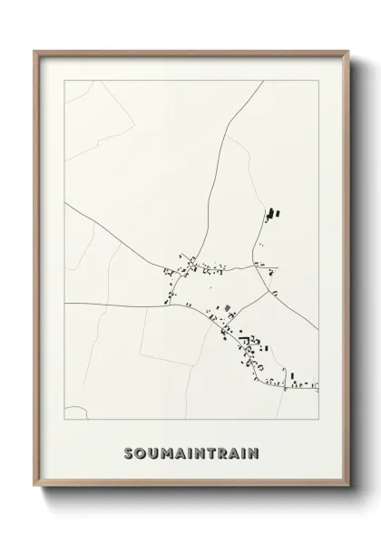 Une affiche de carte sur Soumaintrain