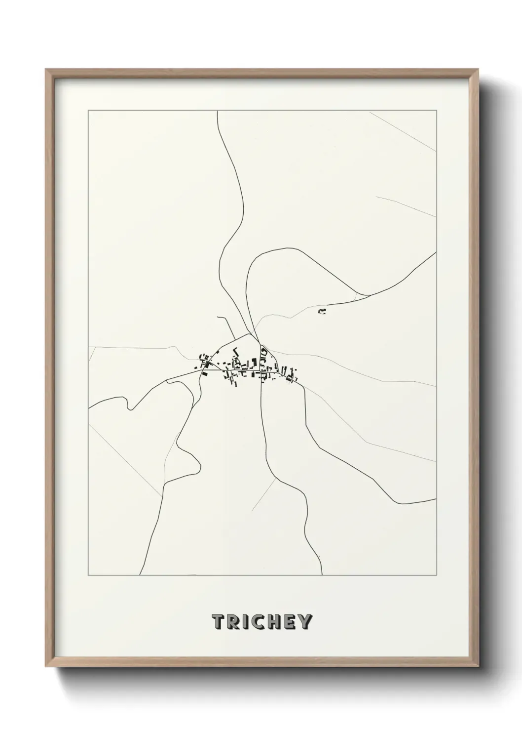 Un poster carte Trichey