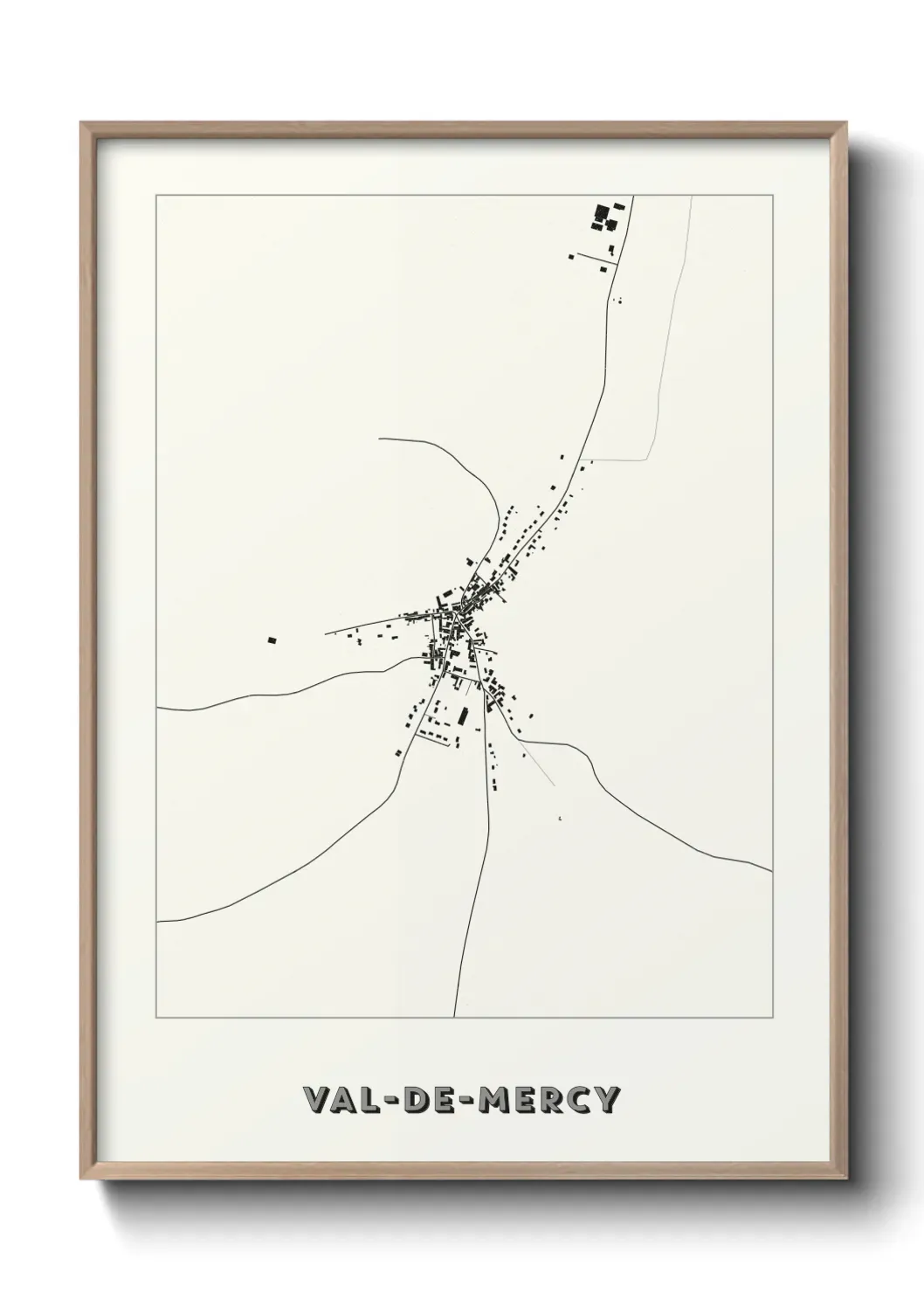 Un poster carte Val-de-Mercy