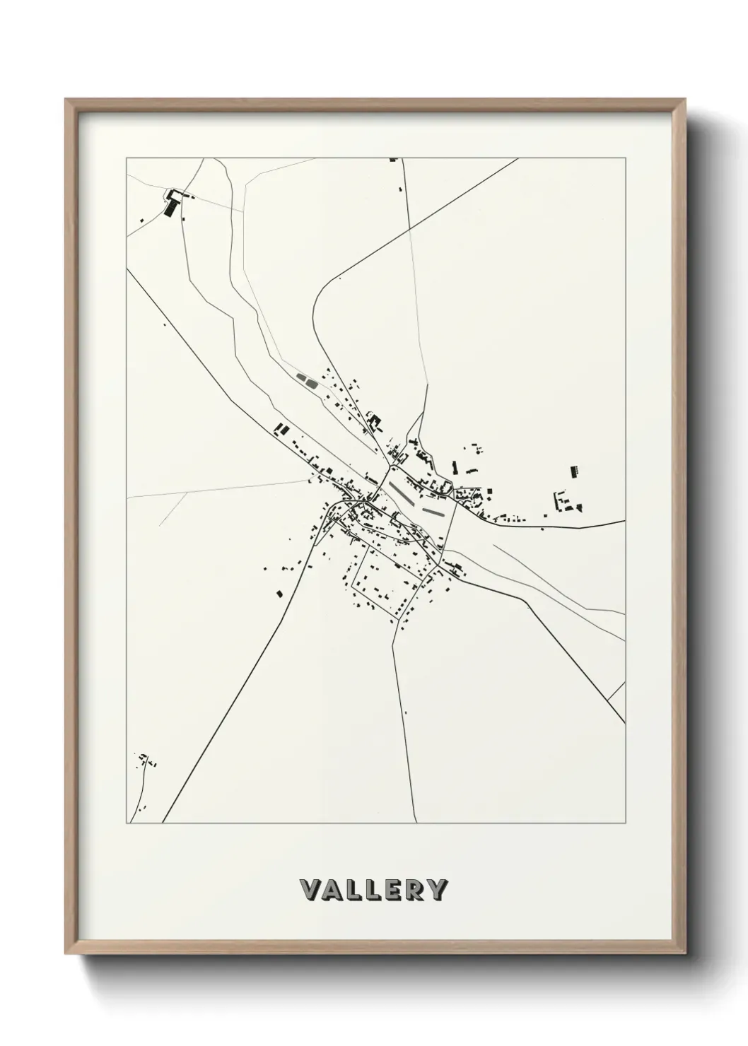 Un poster carte Vallery