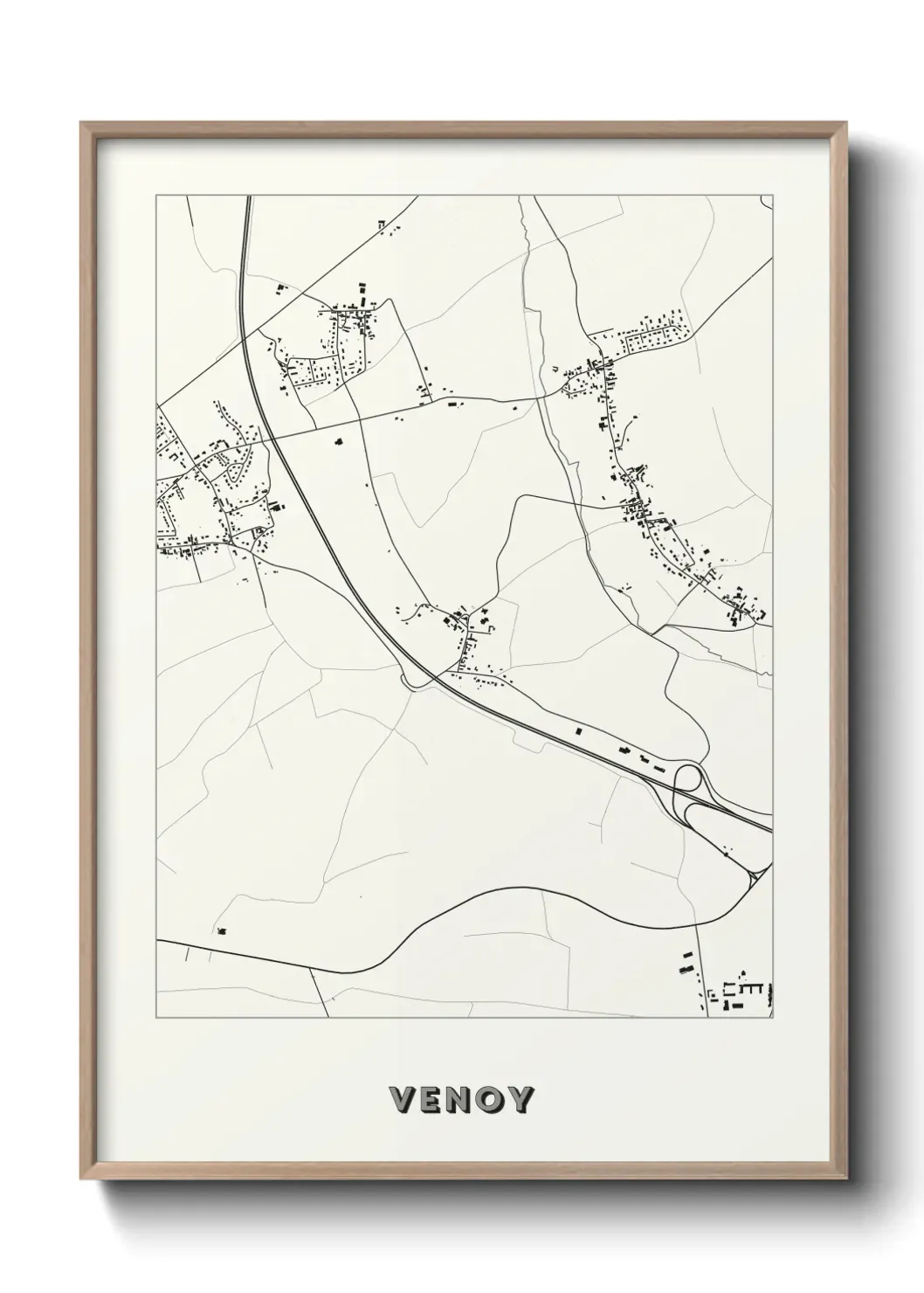 Un poster carte Venoy