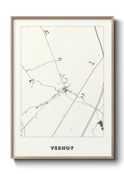 Une affiche de carte sur Vernoy
