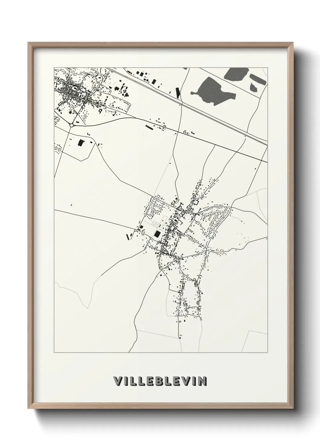 Un poster carte Villeblevin