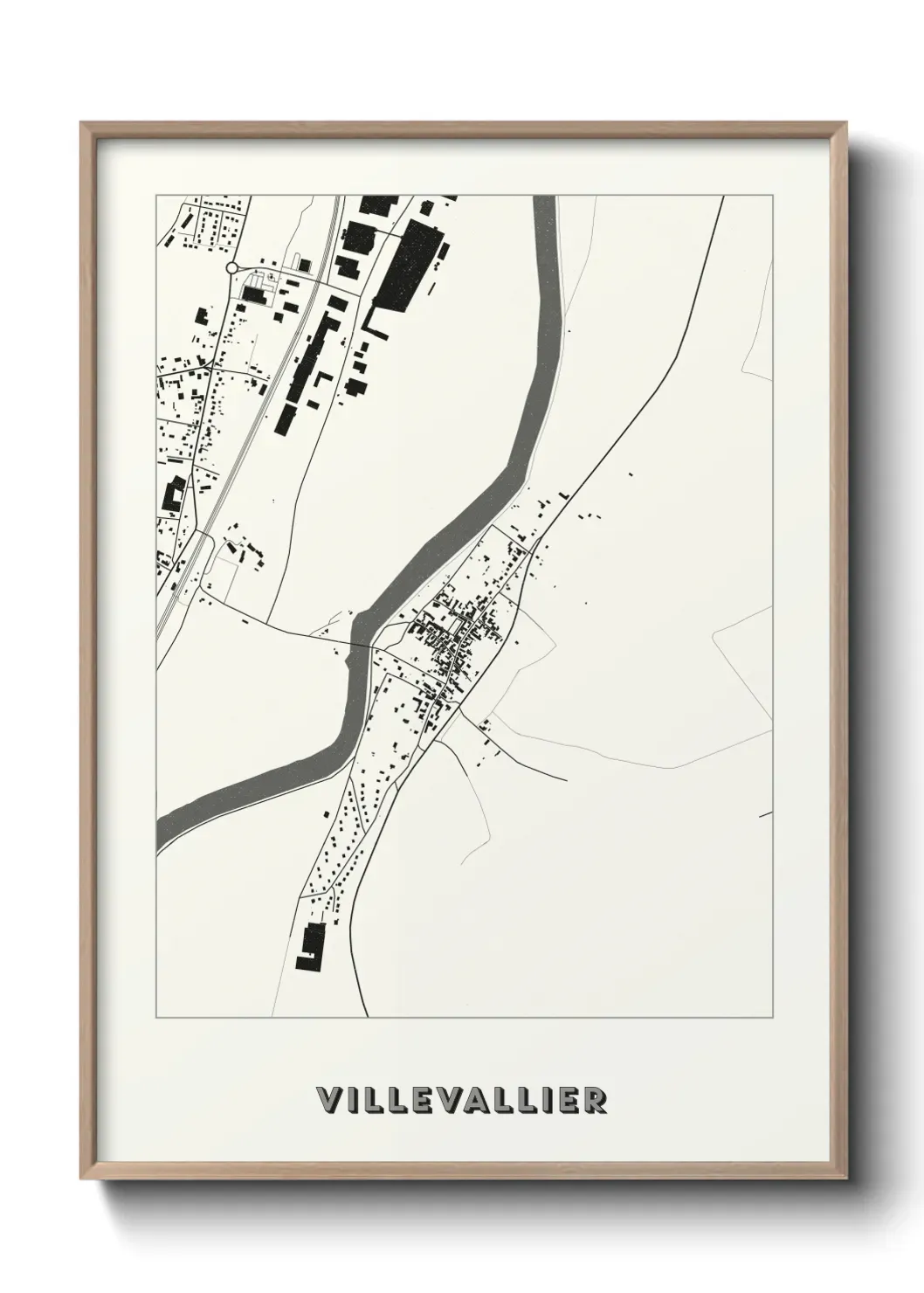 Un poster carte Villevallier