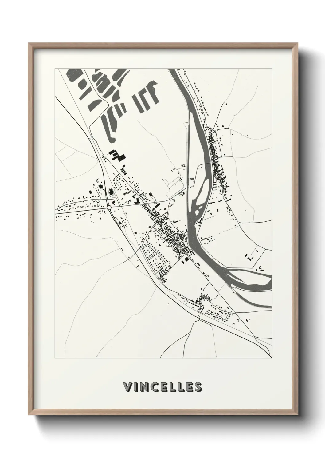 Un poster carte Vincelles