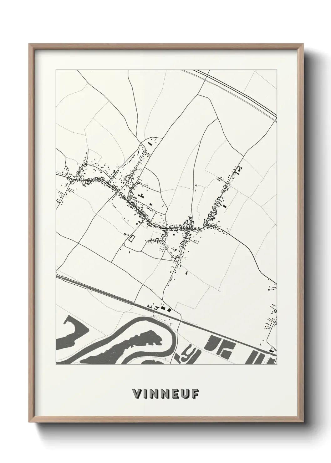 Un poster carte Vinneuf
