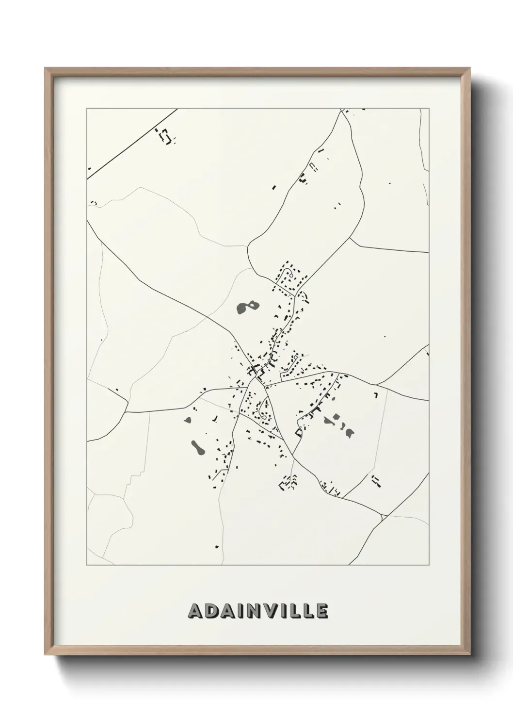 Un poster carte Adainville