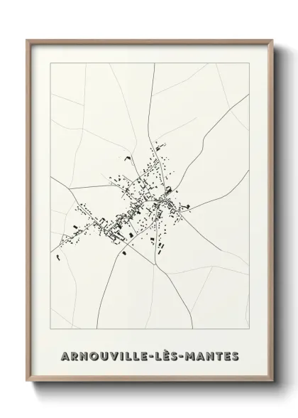 Une affiche de carte sur Arnouville-lès-Mantes