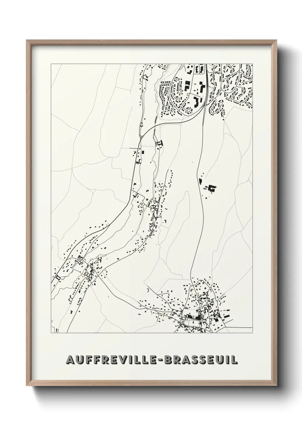 Un poster carte Auffreville-Brasseuil