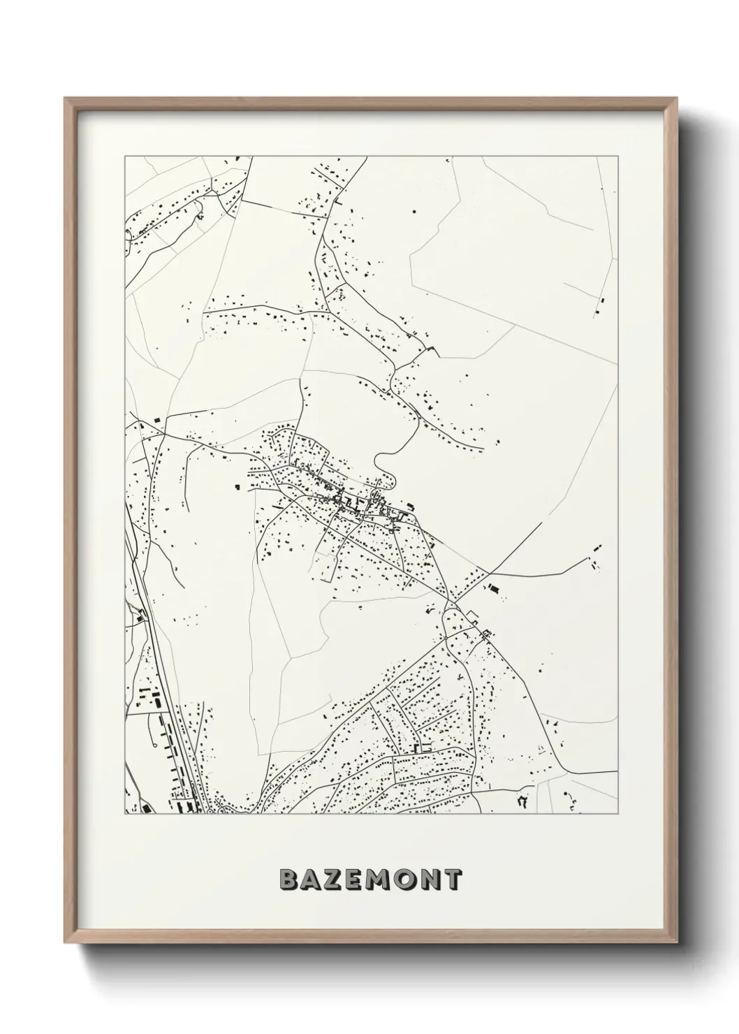 Un poster carte Bazemont