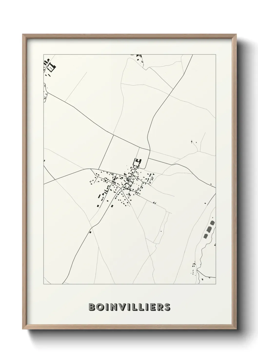 Un poster carte Boinvilliers