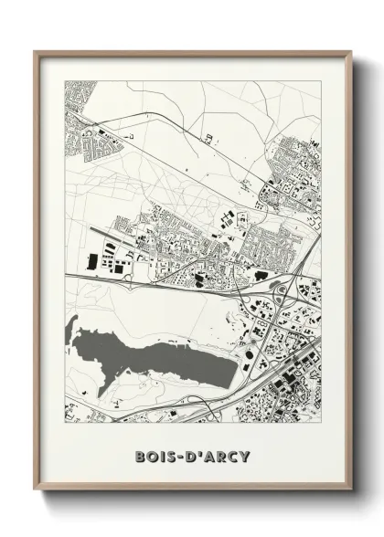 Une affiche de carte sur Bois-d'Arcy