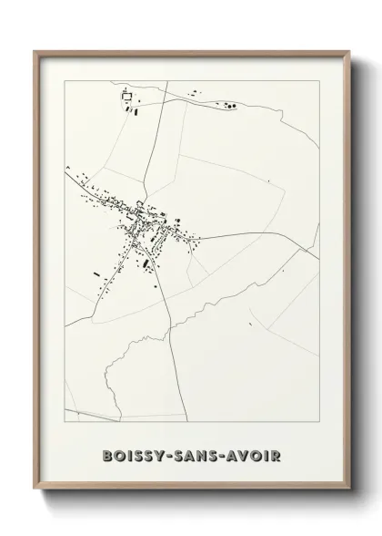 Une affiche de carte sur Boissy-sans-Avoir
