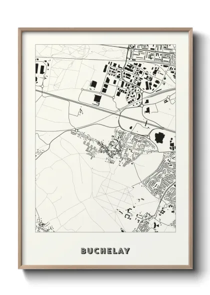 Une affiche de carte sur Buchelay