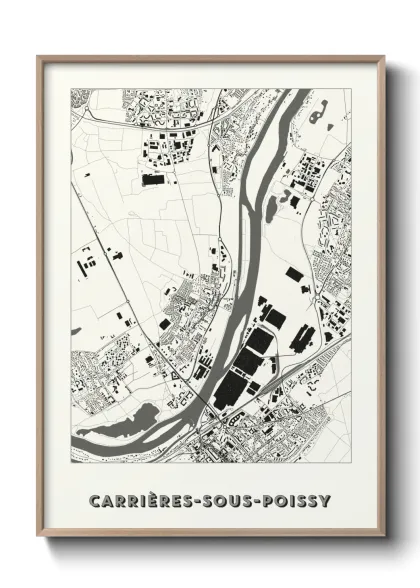 Une affiche de carte sur Carrières-sous-Poissy