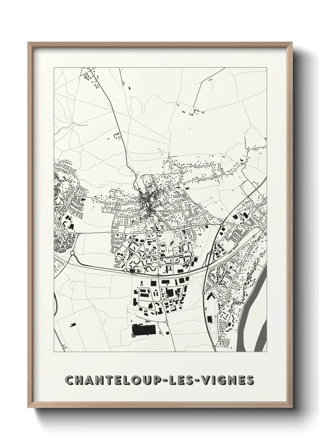 Un poster carte Chanteloup-les-Vignes