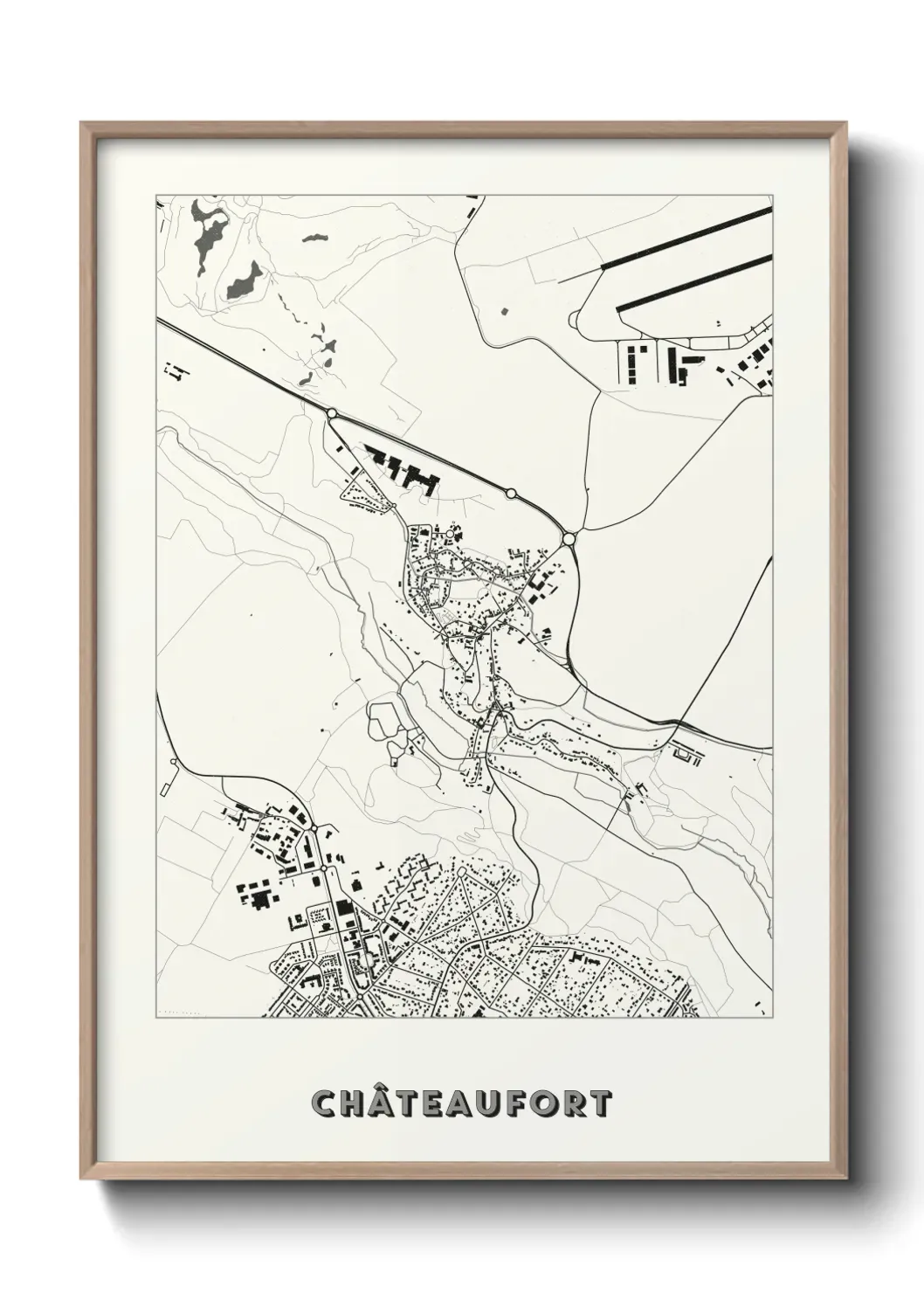 Un poster carte Châteaufort