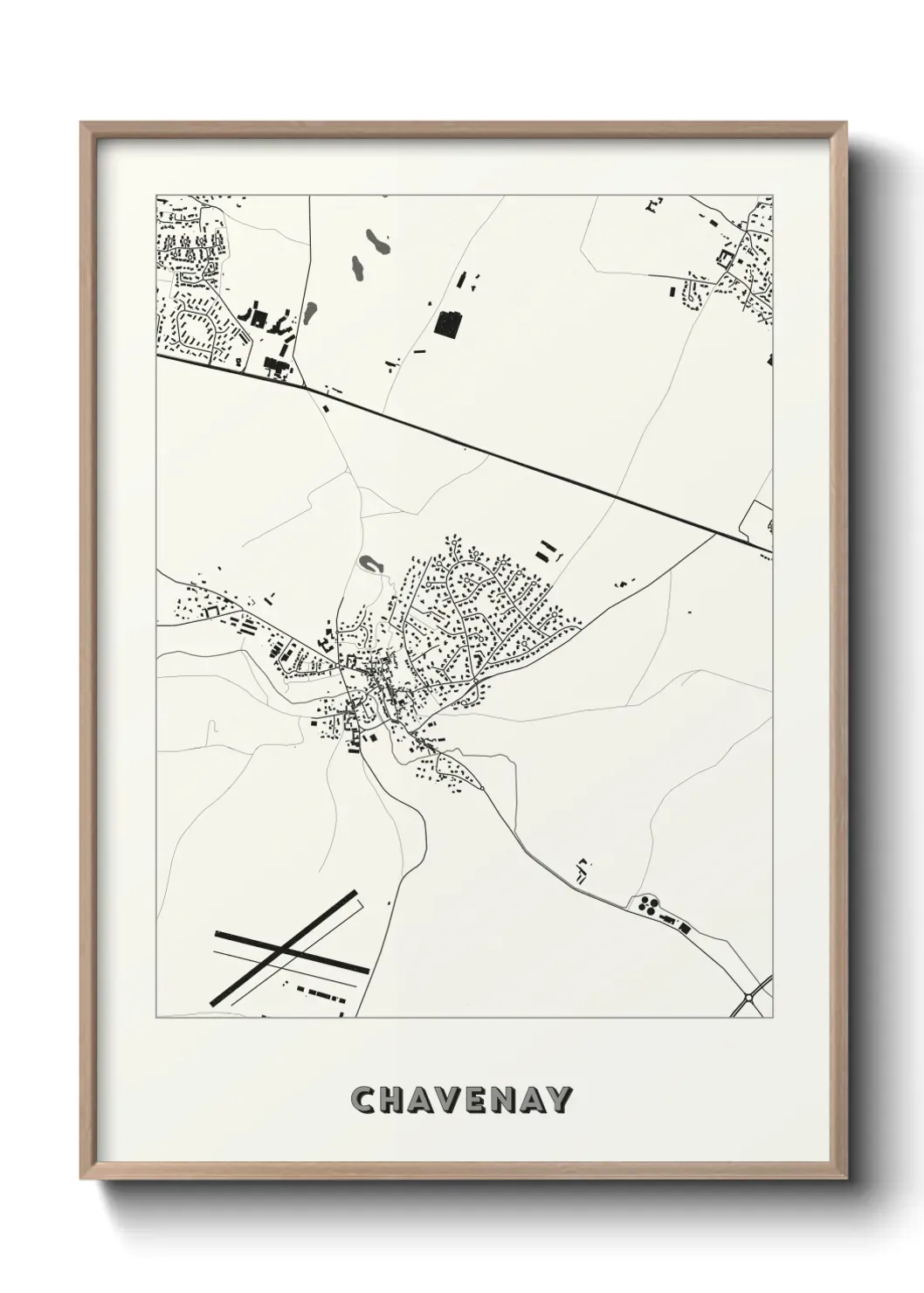 Un poster carte Chavenay