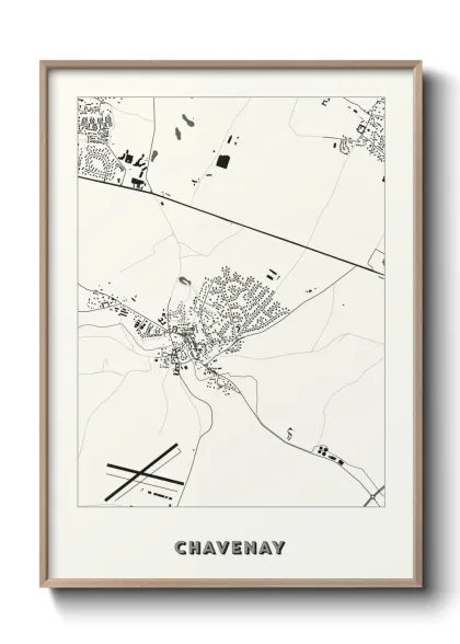 Une affiche de carte sur Chavenay