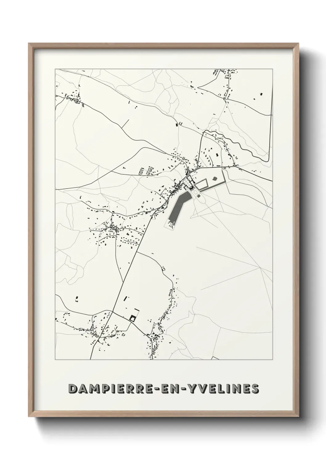 Un poster carte Dampierre-en-Yvelines