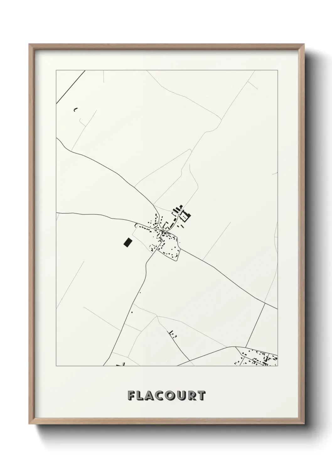 Un poster carte Flacourt