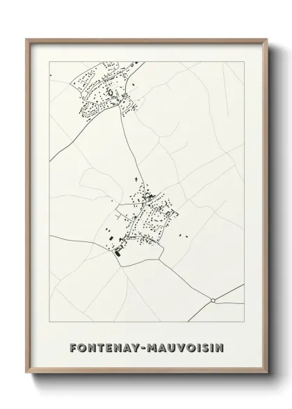 Une affiche de carte sur Fontenay-Mauvoisin