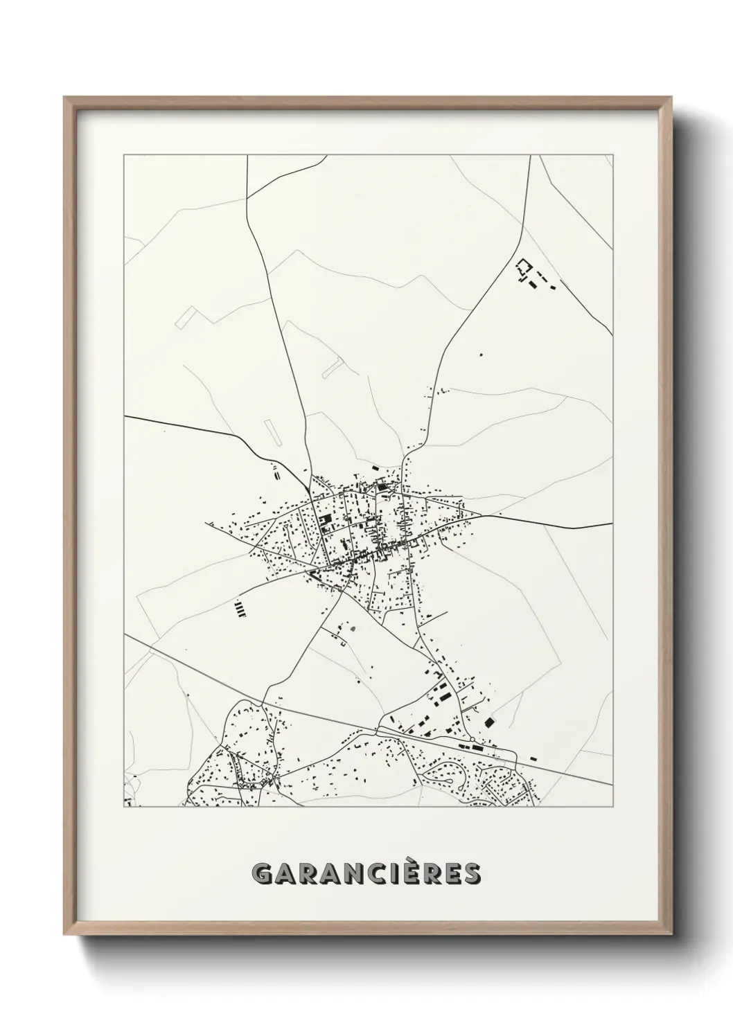 Un poster carte Garancières