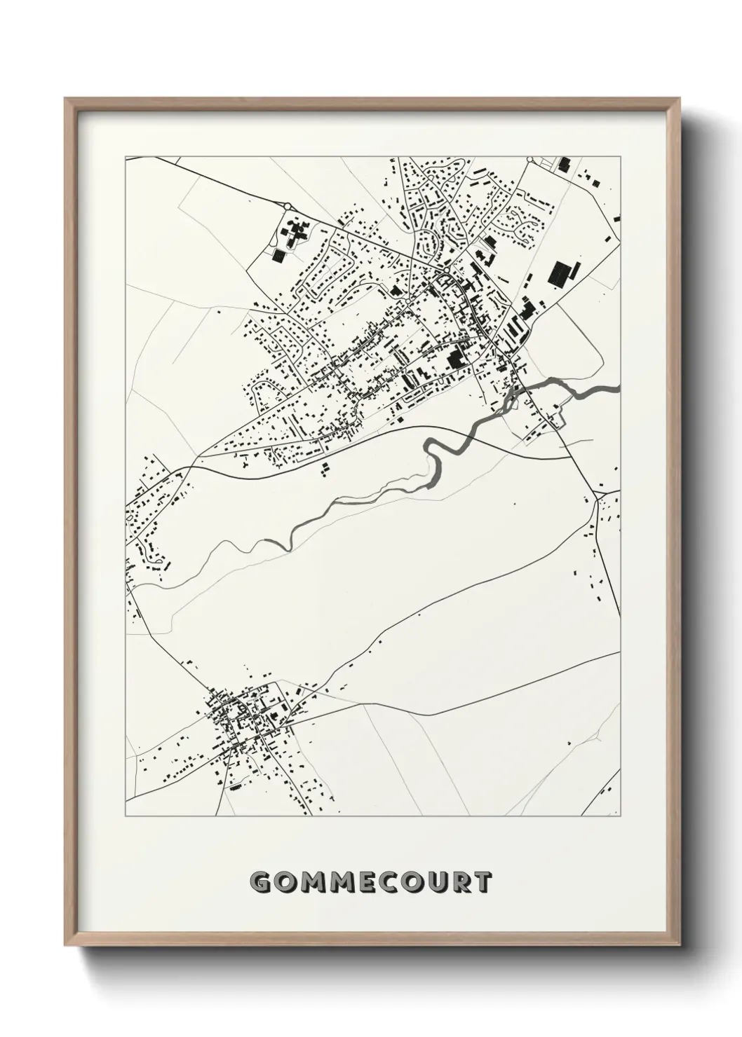 Un poster carte Gommecourt
