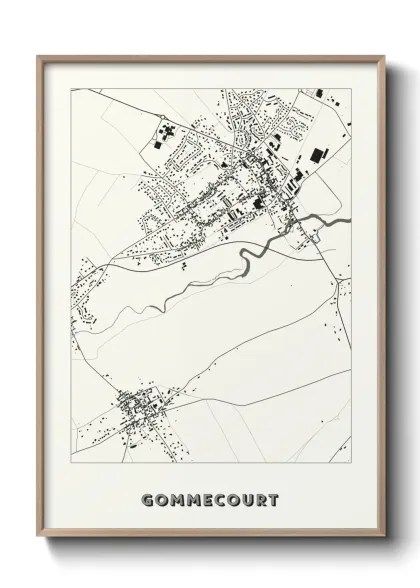 Une affiche de carte sur Gommecourt