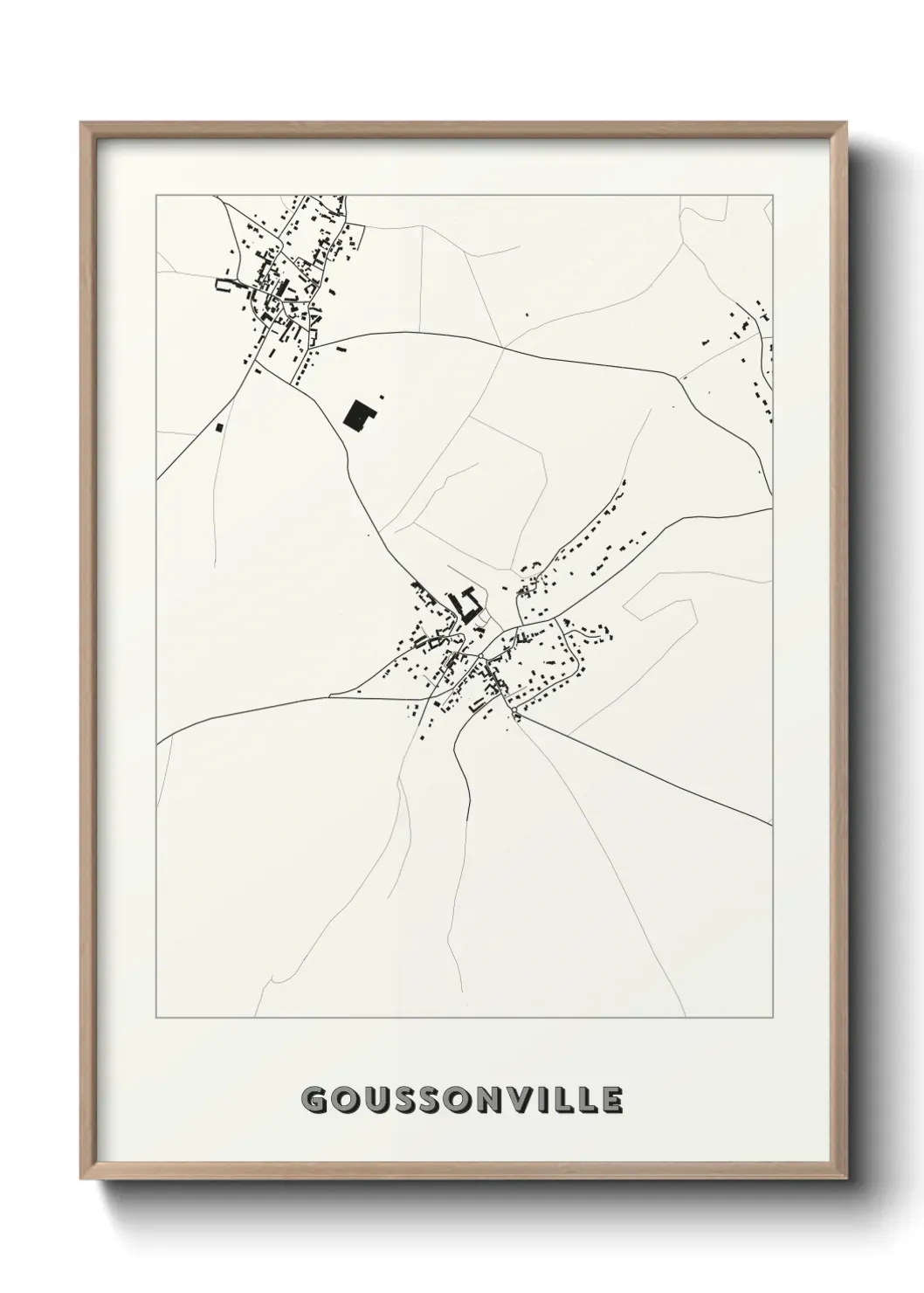 Un poster carte Goussonville