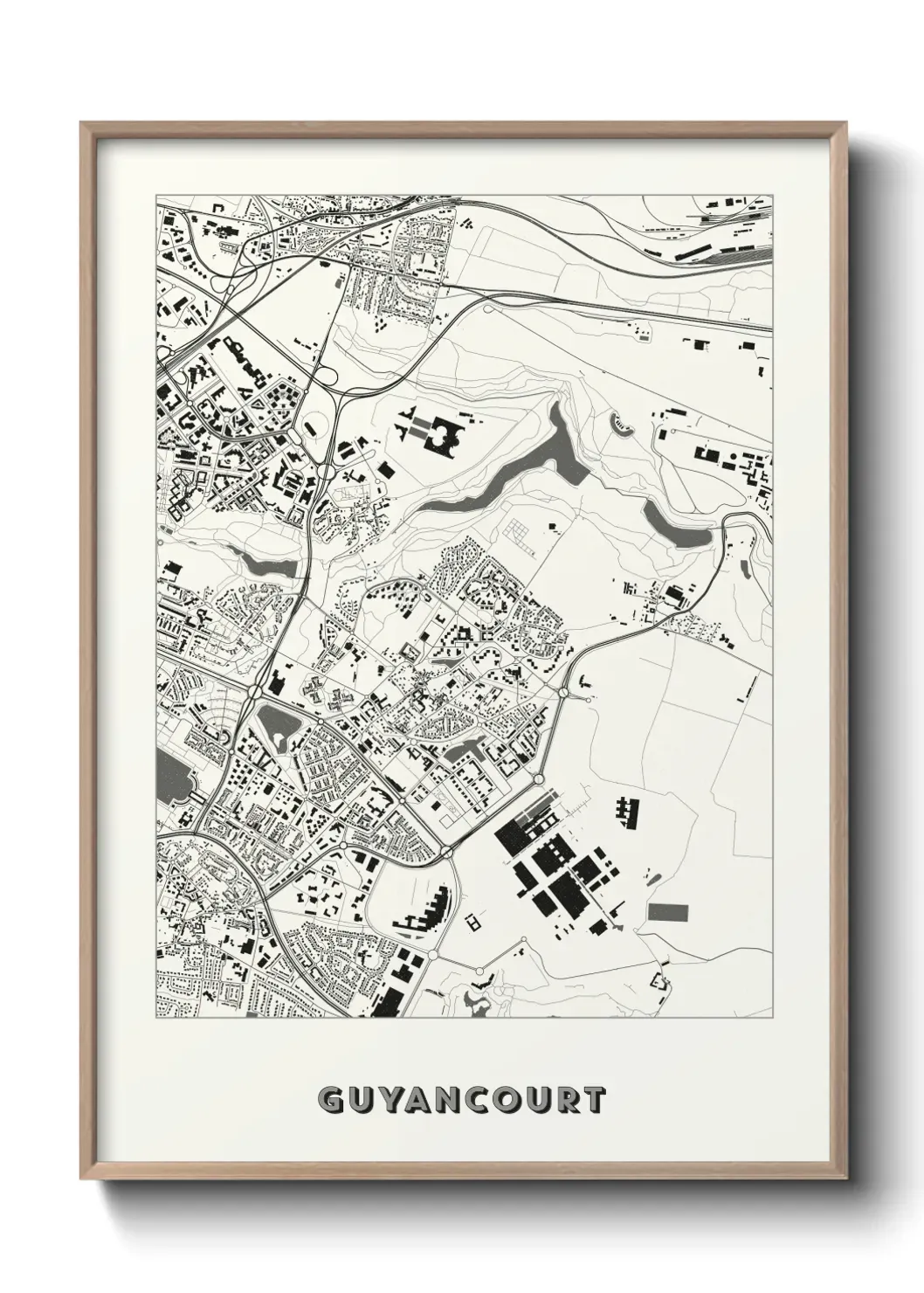 Un poster carte Guyancourt