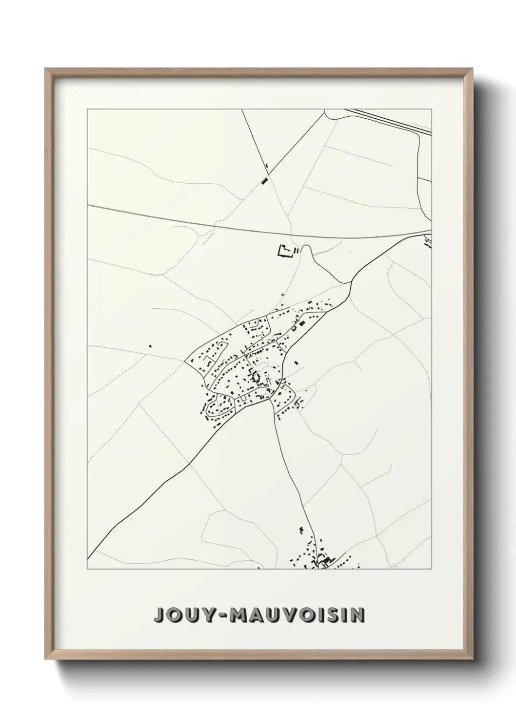 Un poster carte Jouy-Mauvoisin