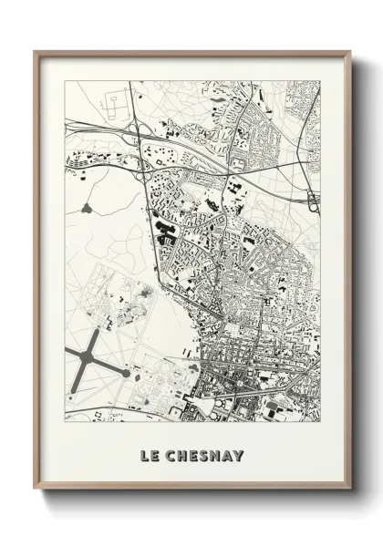 Une affiche de carte sur Le Chesnay