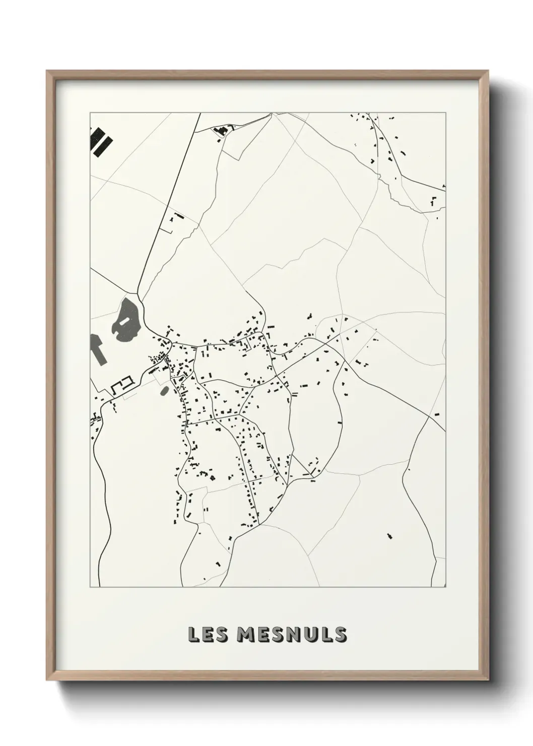 Un poster carte Les Mesnuls