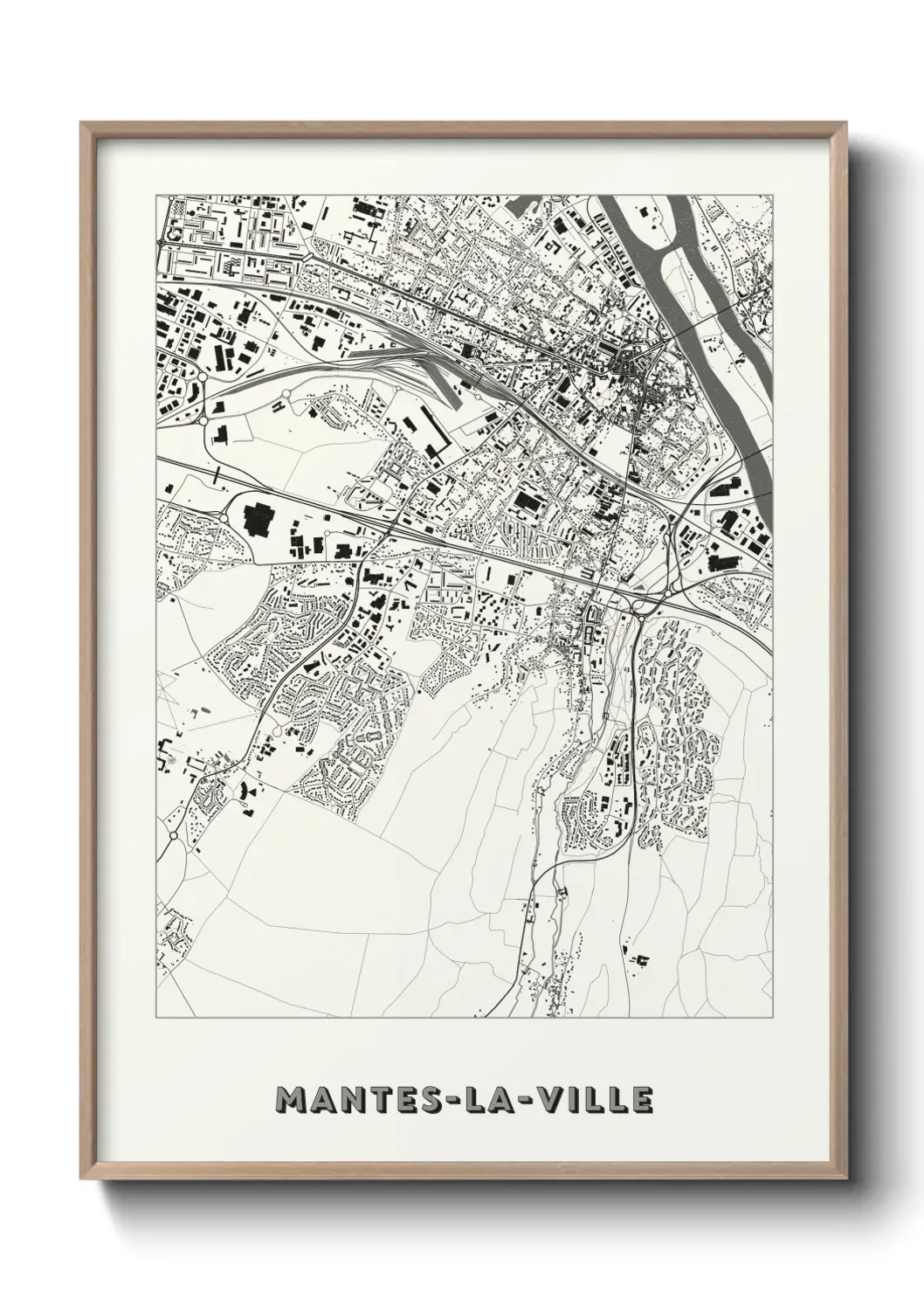 Un poster carteMantes-la-Ville