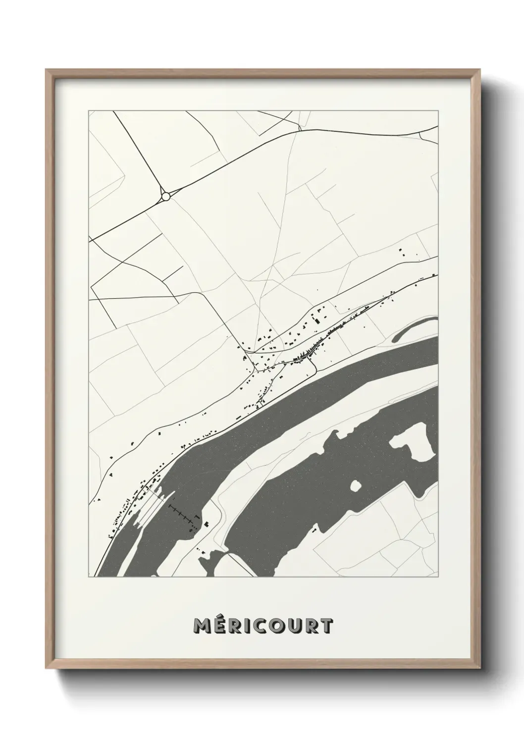 Un poster carte Méricourt