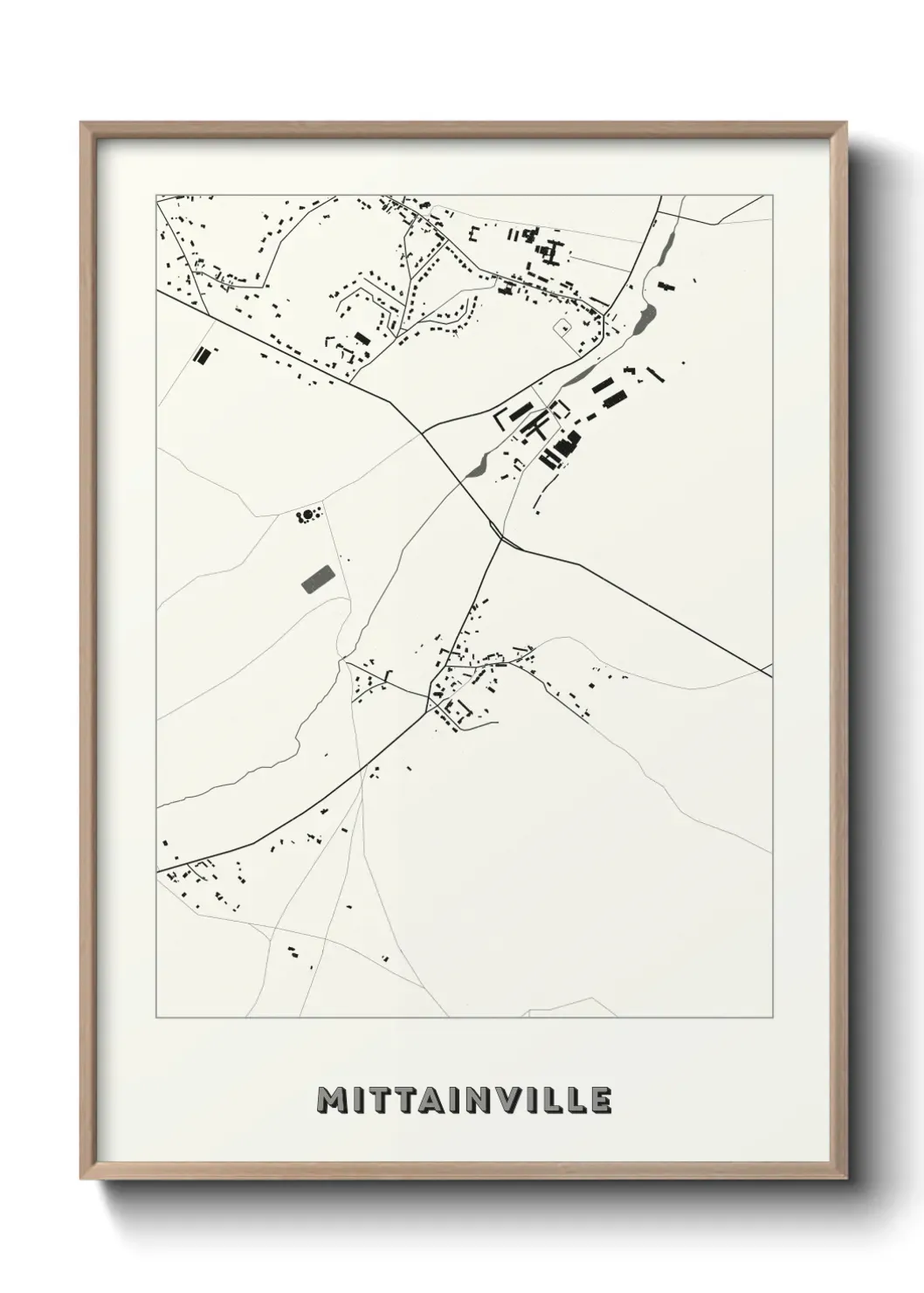 Un poster carte Mittainville
