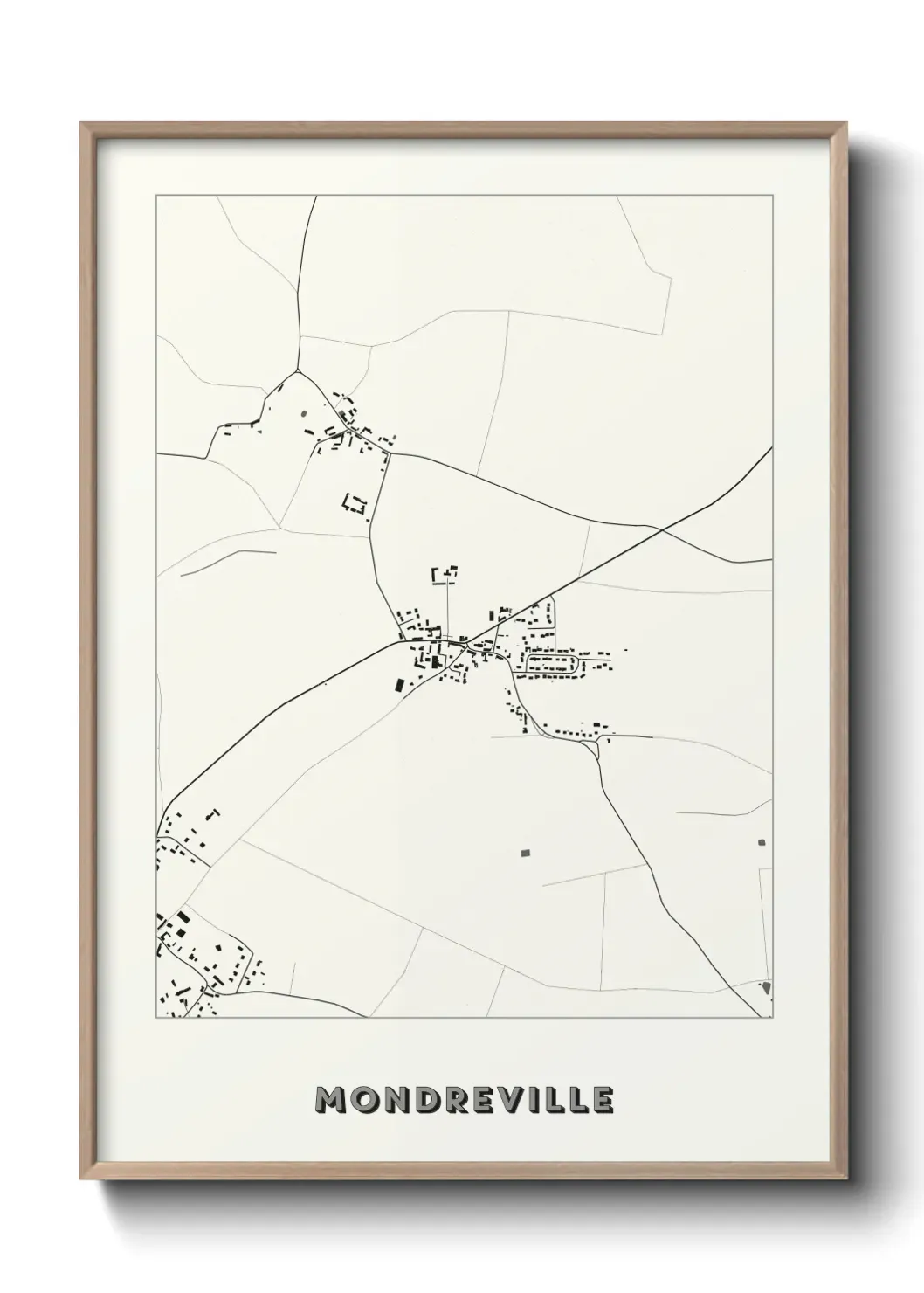 Un poster carte Mondreville
