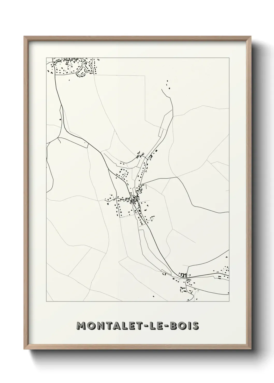 Un poster carte Montalet-le-Bois