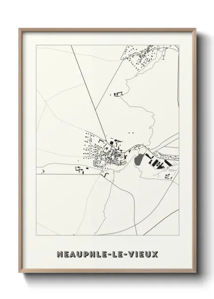 Une affiche de carte sur Neauphle-le-Vieux